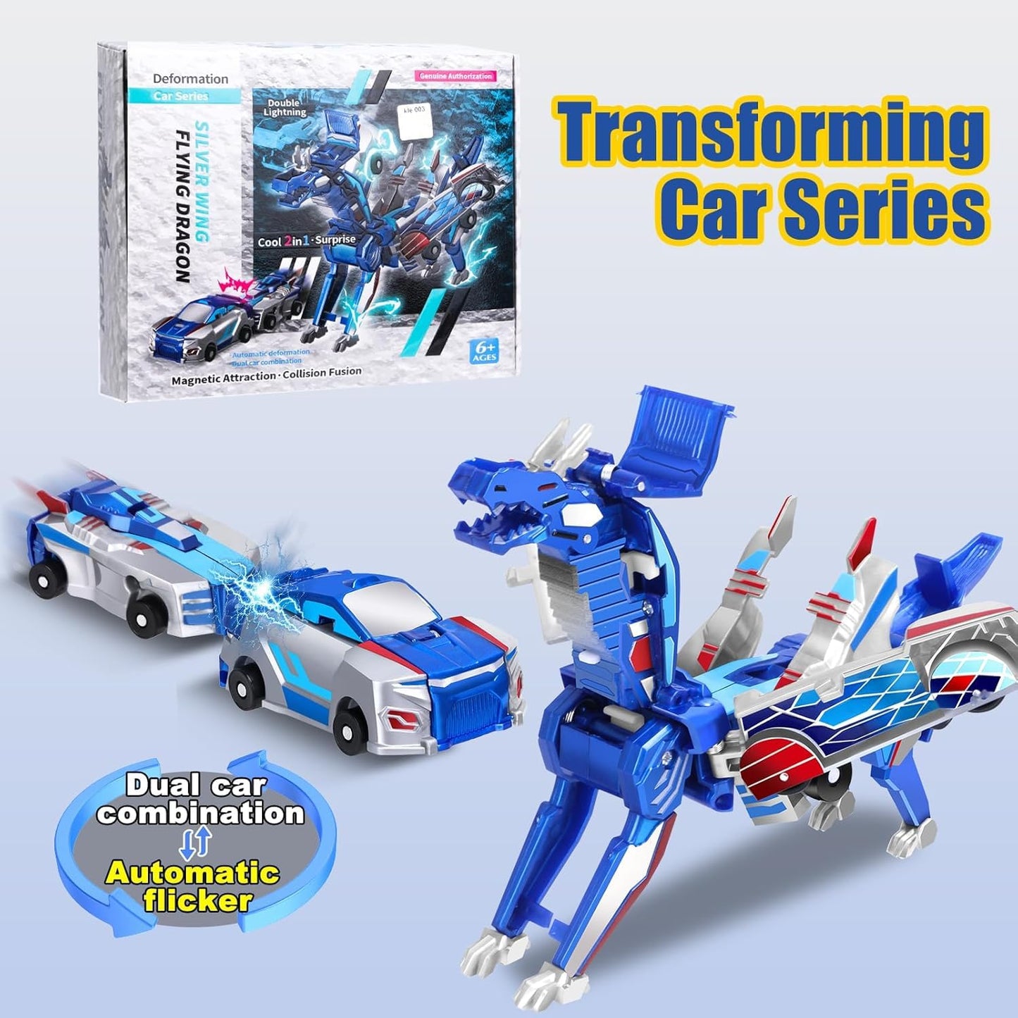 SOYUOI Unicorn Collision Toy – Magnetic Transformation Cars for Kids