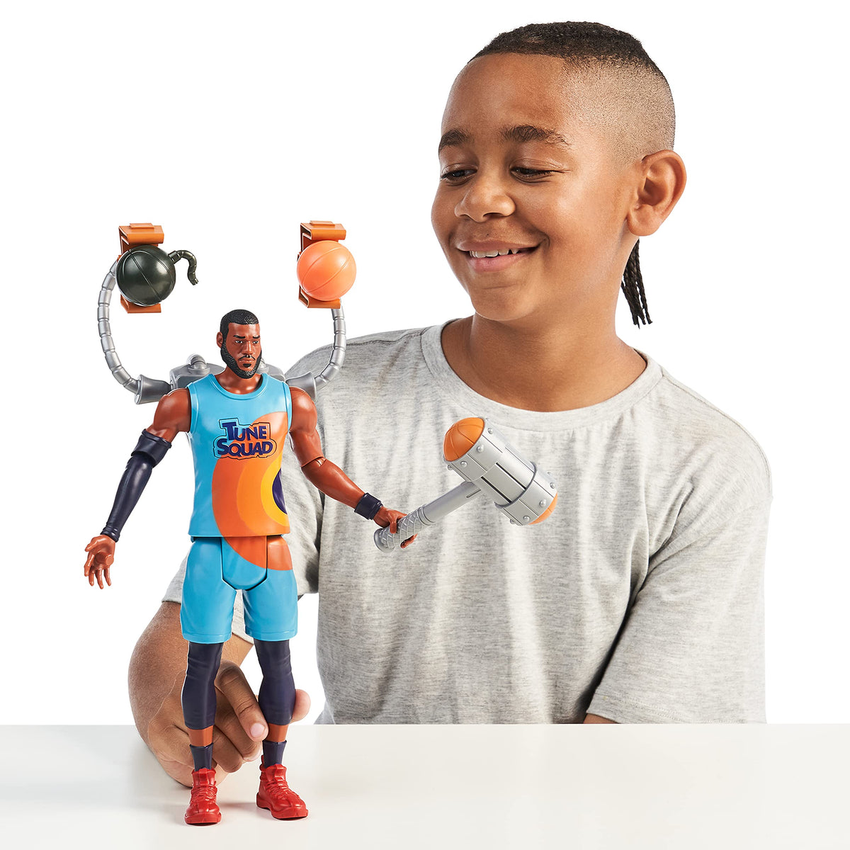 Space Jam: A New Legacy Lebron James Ultimate Tune Squad 12-inch Action Figure | 8 Sounds & 4 Accessories