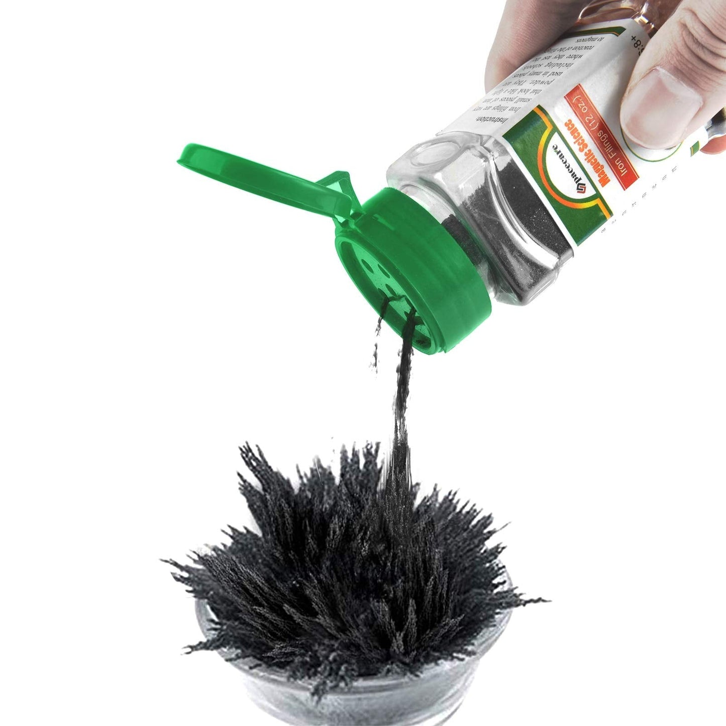 SPACECARE Magnetic Sand Iron Filings for Magnet Education – 12 oz with Shaker Lid