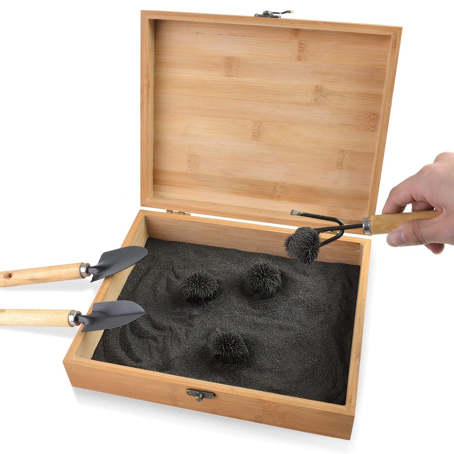 SPACECARE Magnetic Zen Sand Garden — 1.5 lb Iron, 4 Magnets, 3 Tools