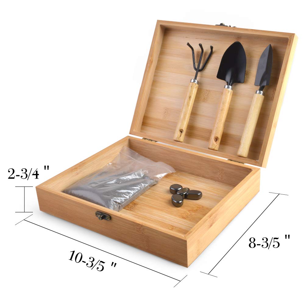 SPACECARE Magnetic Zen Sand Garden — 1.5 lb Iron, 4 Magnets, 3 Tools