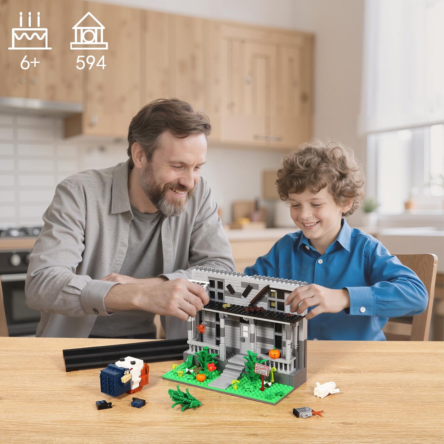 Spaciolo Halloween Movie Building Set – Horror House & Figure | LEGO-Compatible Collectible for Adults