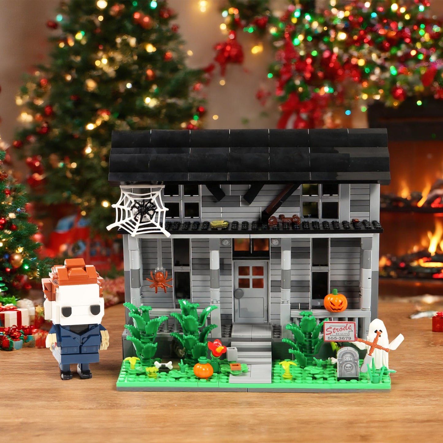 Spaciolo Halloween Movie Building Set – Horror House & Figure | LEGO-Compatible Collectible for Adults
