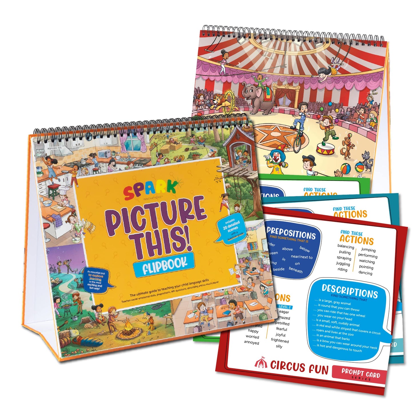 SPARK INNOVATIONS Picture Books & Emotion Cards – SEL Story Cards for Language & Social Skills