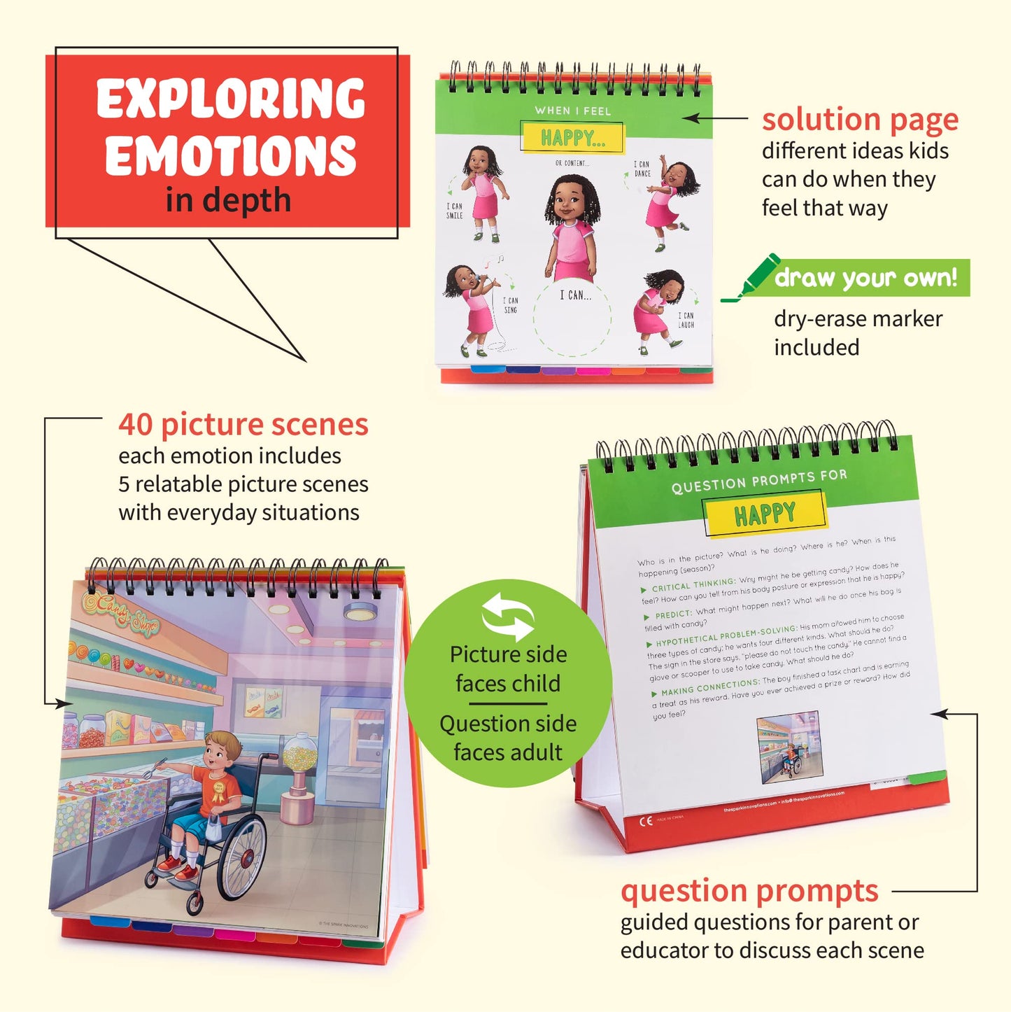 SPARK INNOVATIONS Picture Books & Emotion Cards – SEL Story Cards for Language & Social Skills