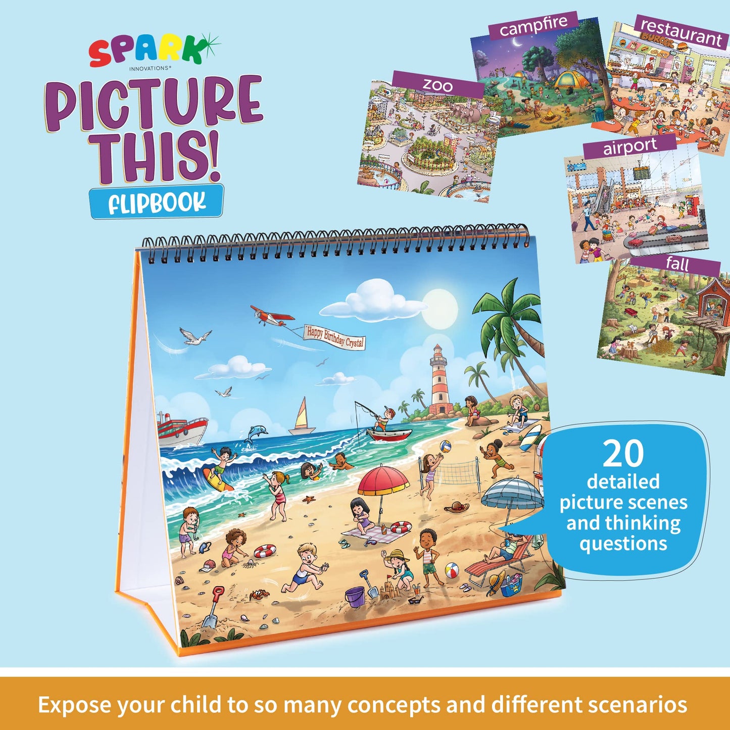 SPARK INNOVATIONS Picture Book & Emotion Cards – SEL Busy Book for Storytelling and Speech Therapy