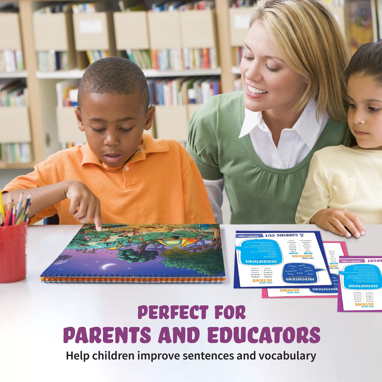 SPARK INNOVATIONS Picture Book & Emotion Cards – SEL Busy Book for Storytelling and Speech Therapy