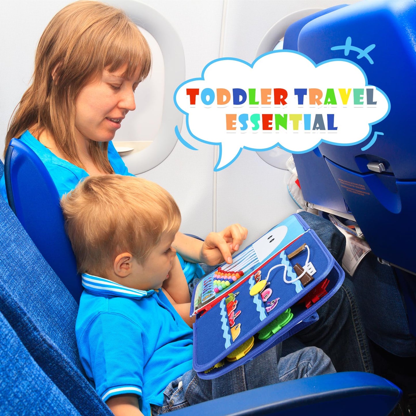 SparkShoots Busy Board Toddler – 27‑in‑1 Sensory Montessori Toys for Travel & Play