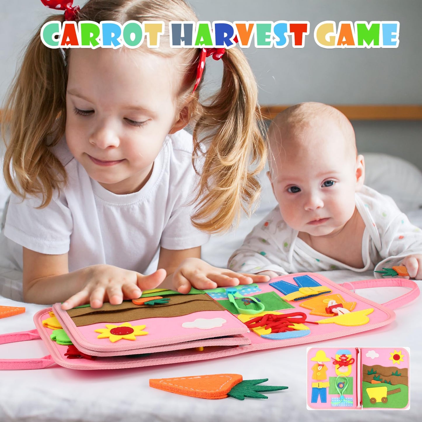 SparkShoots Montessori Busy Board for Toddlers – 27 Activities, Lightweight & Travel‑Friendly