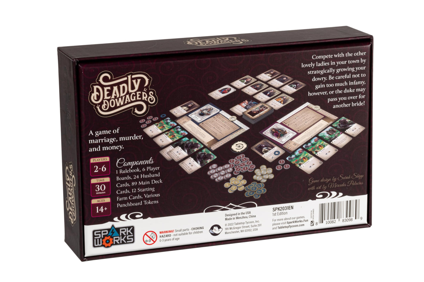 SparkWorks Deadly Dowagers Card Game – Victorian Strategy & Dark Comedy for 2–6 Players