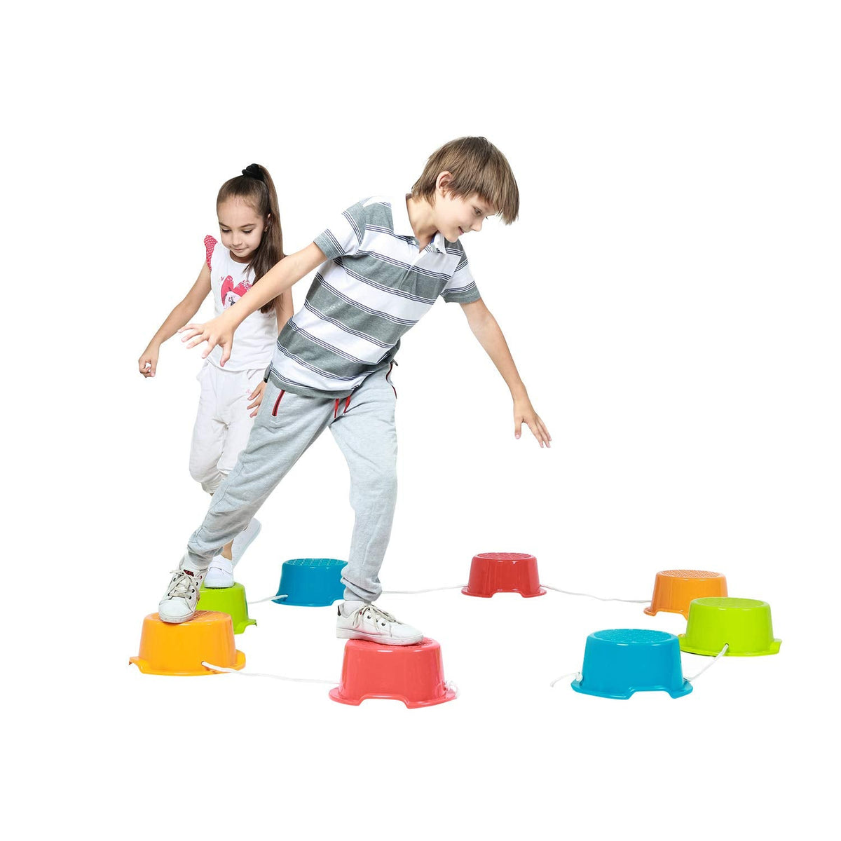 Special Supplies Balance Buckets — 8-Piece Stepping Stones for Kids, Non-Slip & Durable