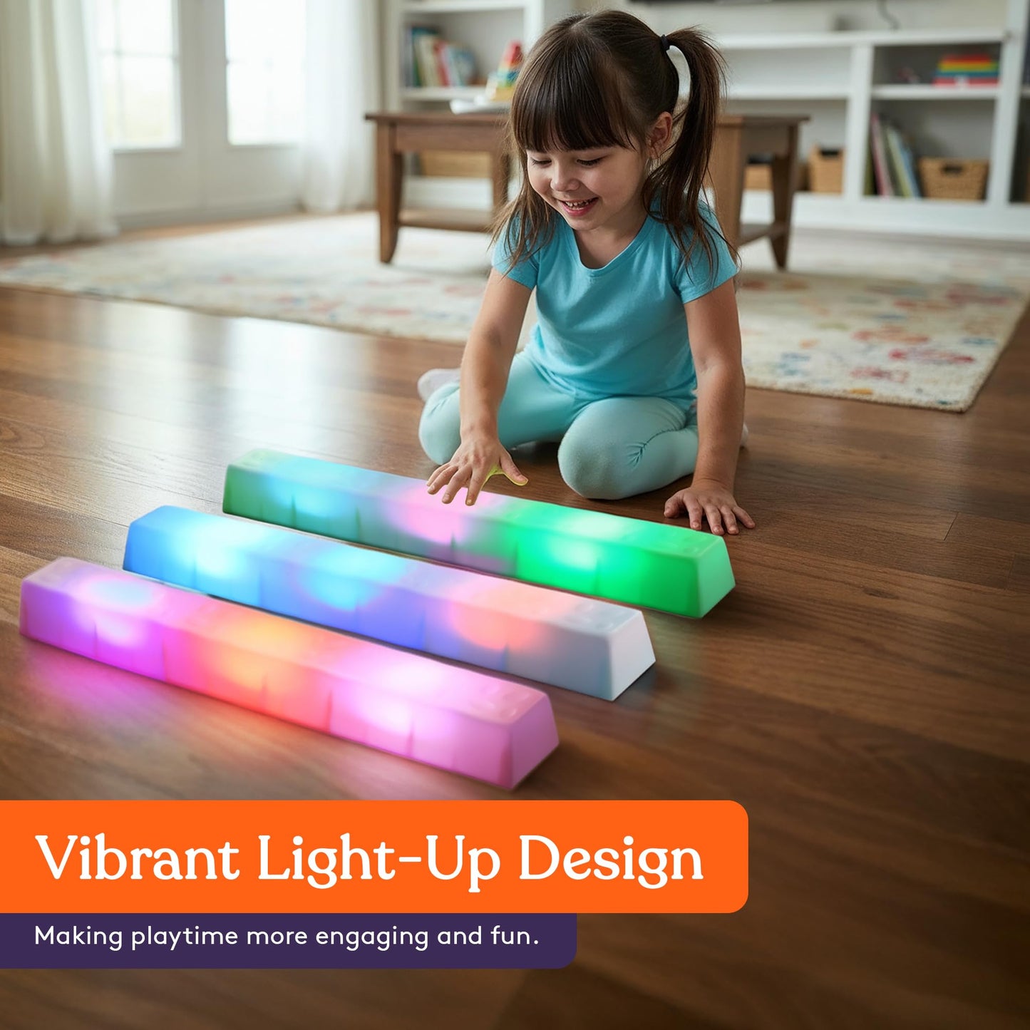 Special Supplies LED Stepping Stones for Kids - Light-Up Balance Blocks