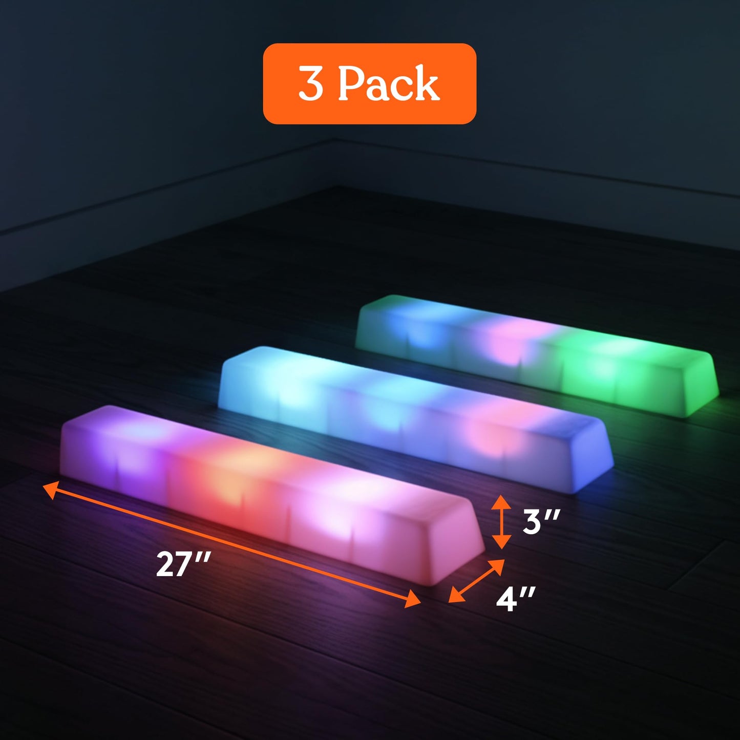 Special Supplies LED Stepping Stones for Kids - Light-Up Balance Blocks