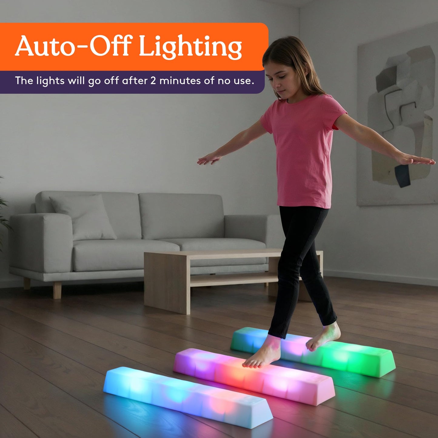 Special Supplies LED Stepping Stones for Kids - Light-Up Balance Blocks