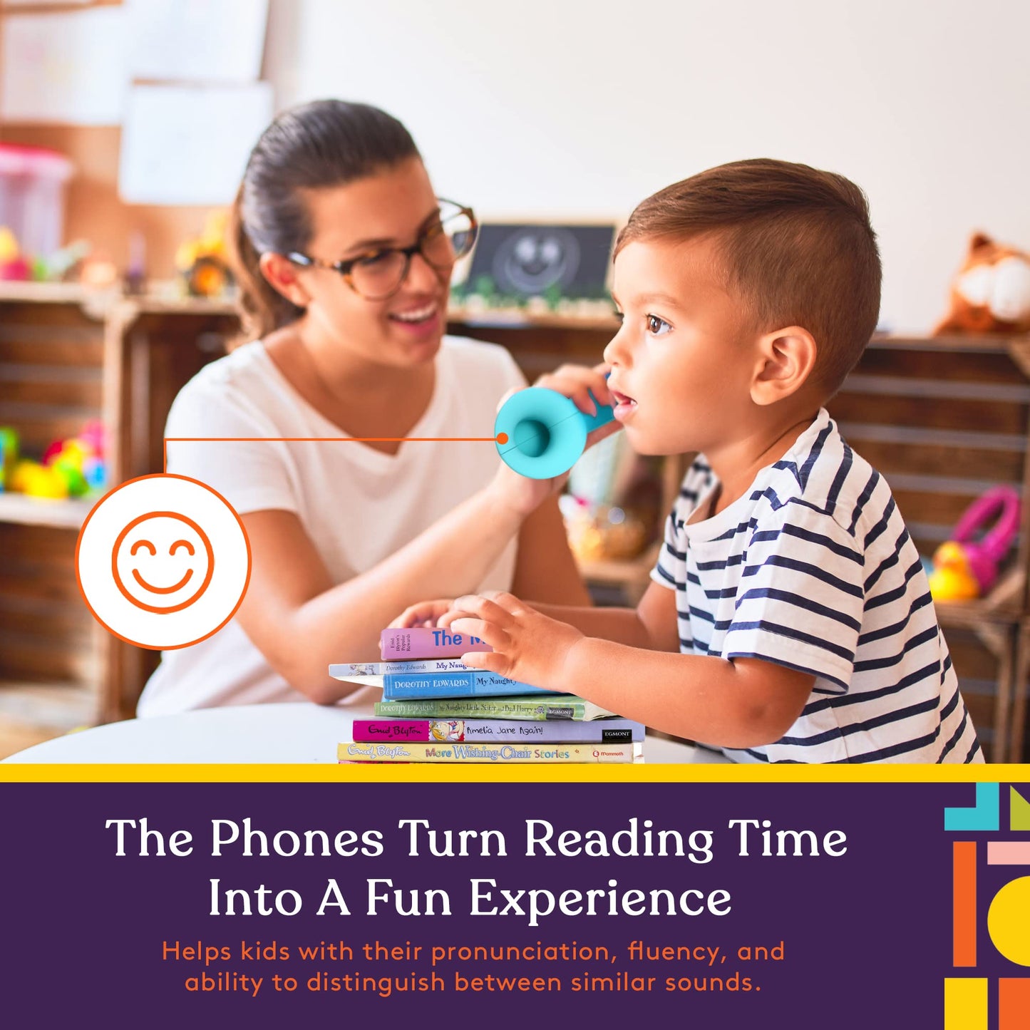 Special Supplies Phone Buddy Auditory Feedback Reading Phones – 4 Pack for Classroom & Home Reading Fluency