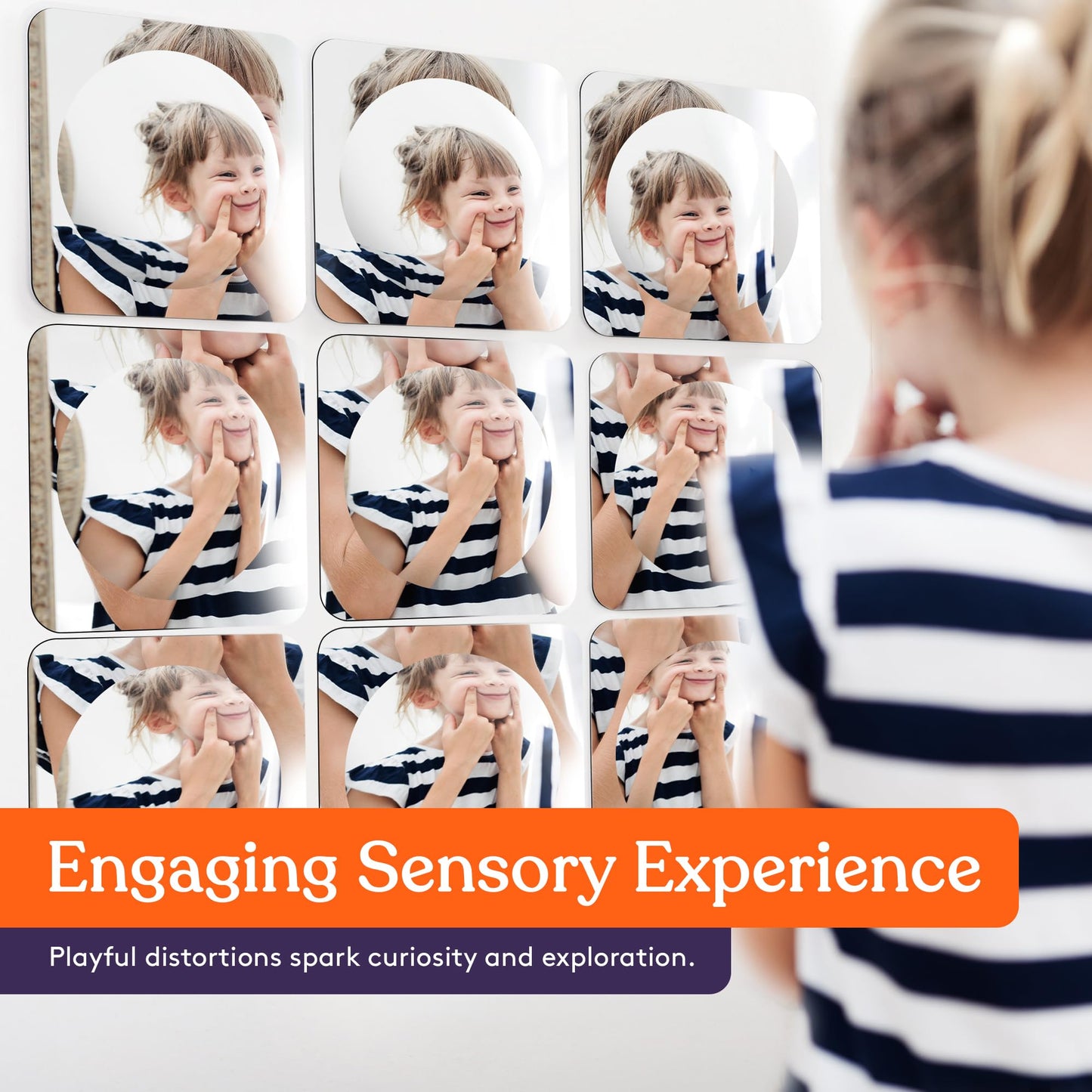 Special Supplies Sensory Bubble Wall Mirror – 9-Piece Interactive Acrylic Wall Decor & Sensory Toys for Kids