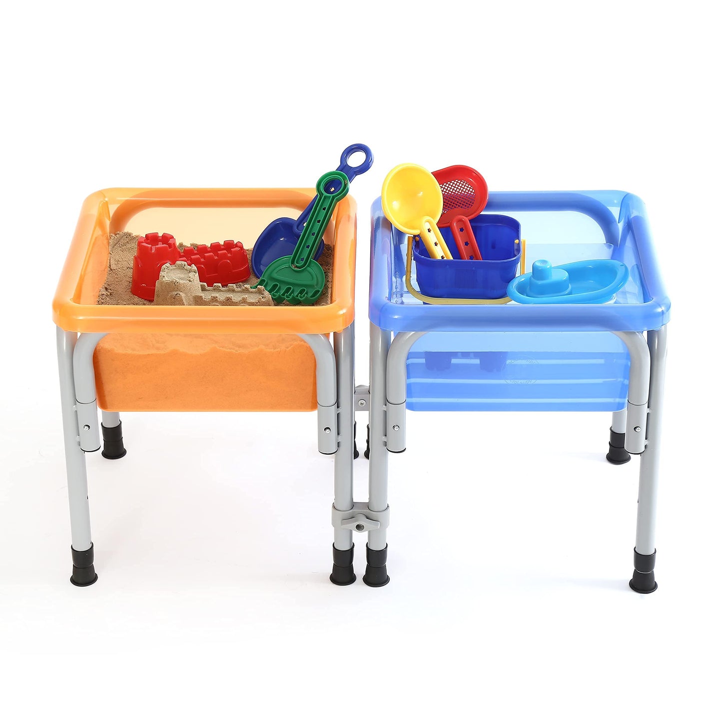 Special Supplies Sensory Activity Table – Two Buckets (Orange + Blue) for Water, Sand, and STEM Play