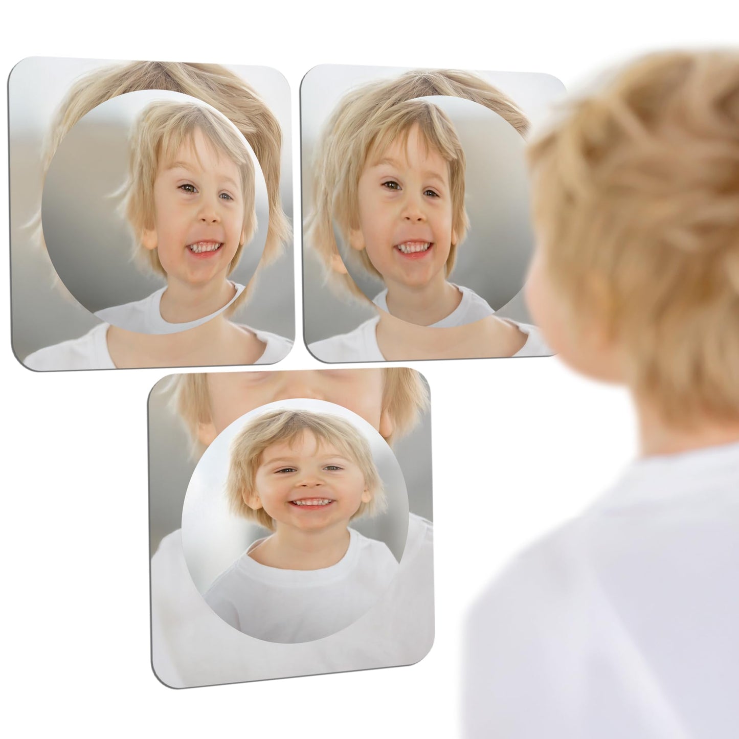 Special Supplies Sensory Bubble Wall Mirror – Interactive Acrylic Wall Panel for Kids' Rooms & Classrooms (3 Pack)