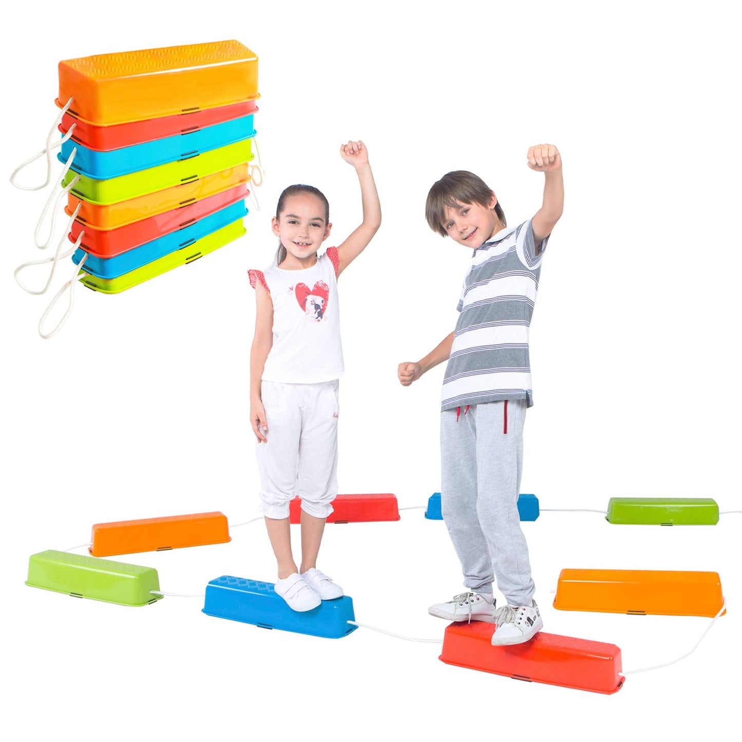 Special Supplies Stepping Stones – 8-Set Balance Beams, Non-Slip Texture