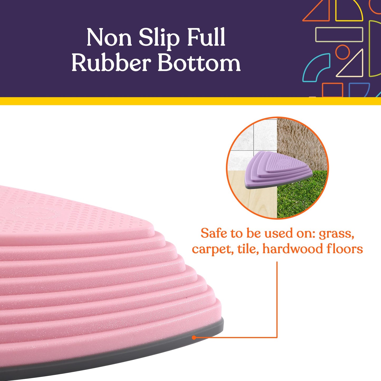Special Supplies 10 Stepping Stones for Kids – Indoor & Outdoor Balance Blocks, Non-Slip Edging