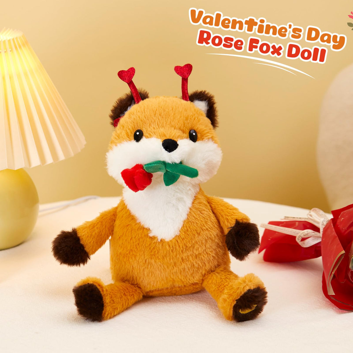 SpecialYou 11-Inch Rose Fox Plush – Soft Cuddly Toy for Kids