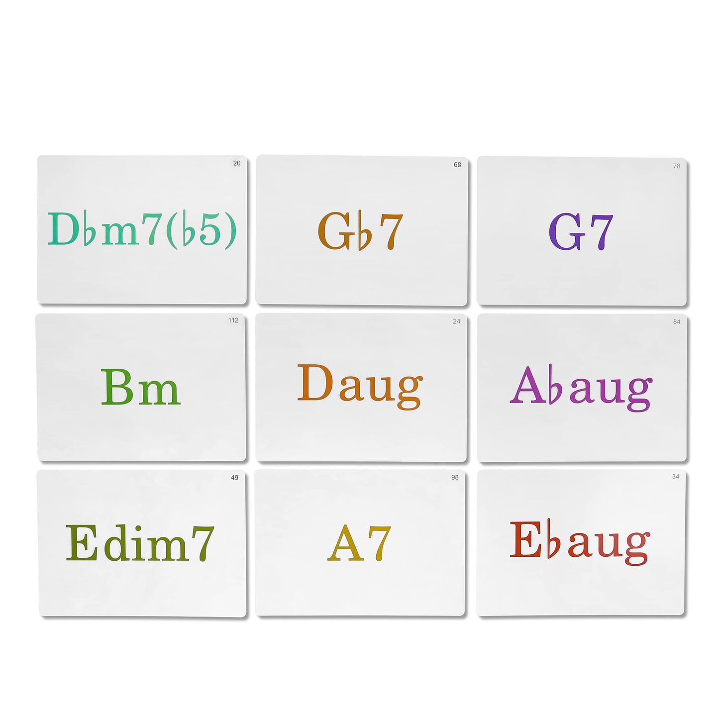 Spedemy Piano Chord Flashcards – Gift Box, 120 Color-Coded Chords, 12 Keys