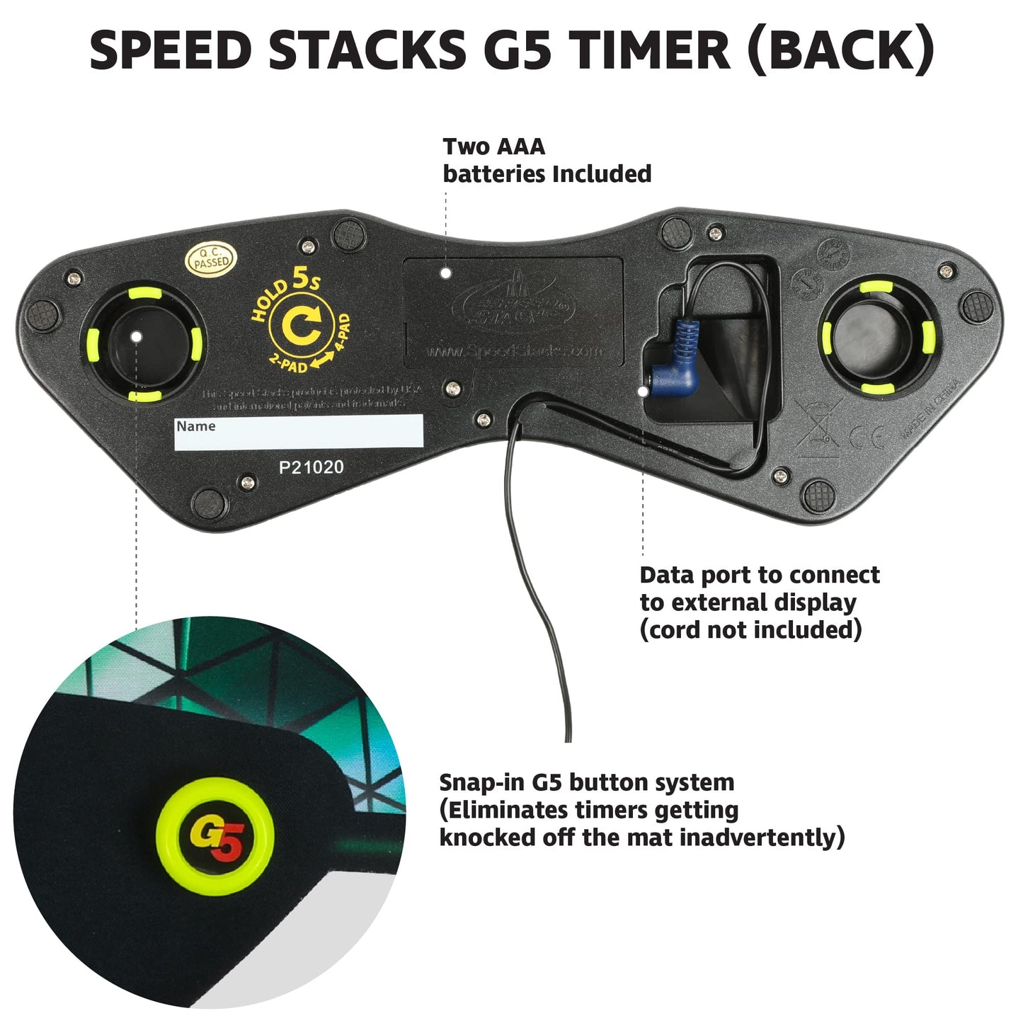 Speed Stacks G5 StackMat (Timer + Mat) – 0.001s Precision, Batteries Included, Endorsed by WSSA & WCA