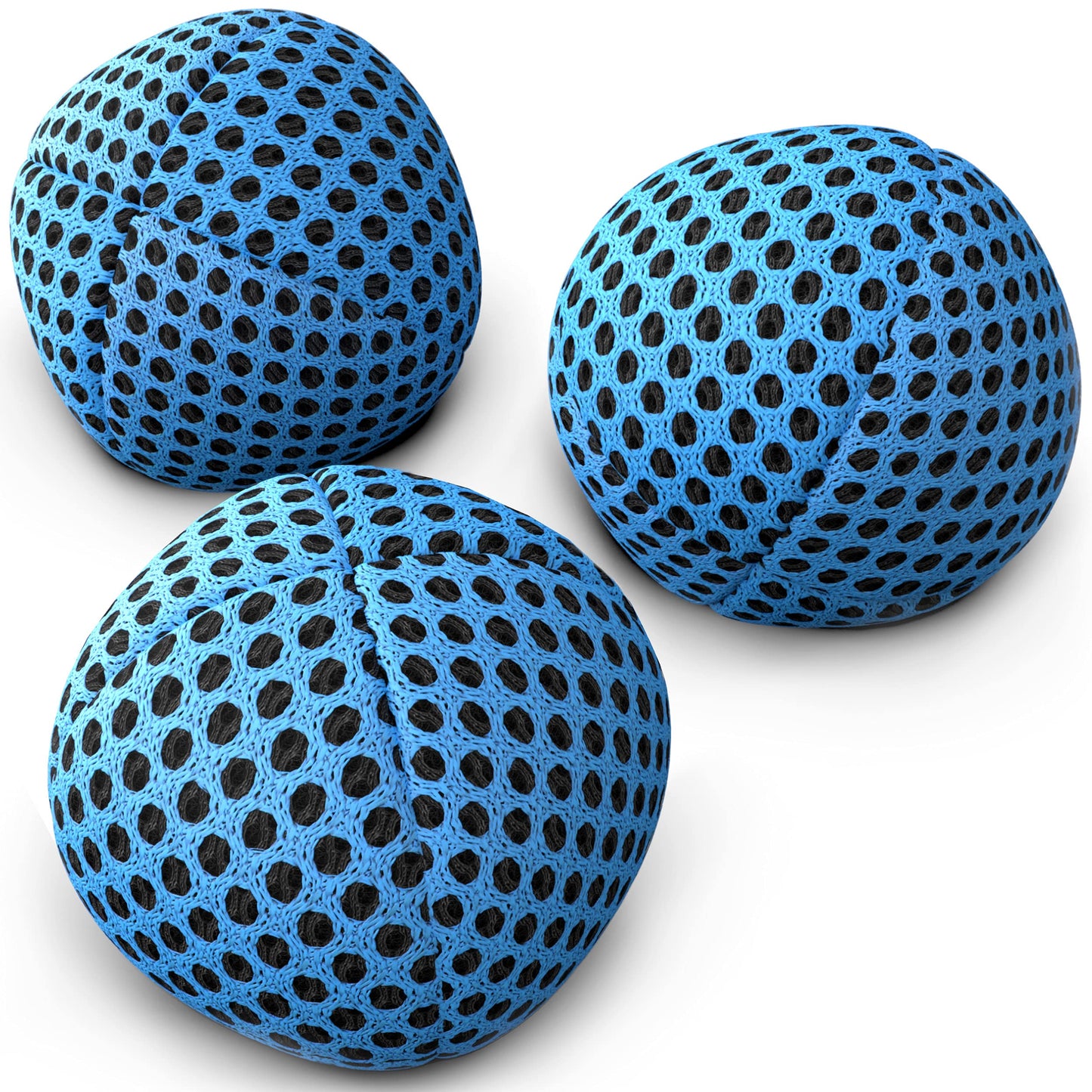 Speevers Professional Juggling Balls Set – Soft, Durable, Non-Slip (Blue, 4.2 oz) – 3 Pack + Carry Bag