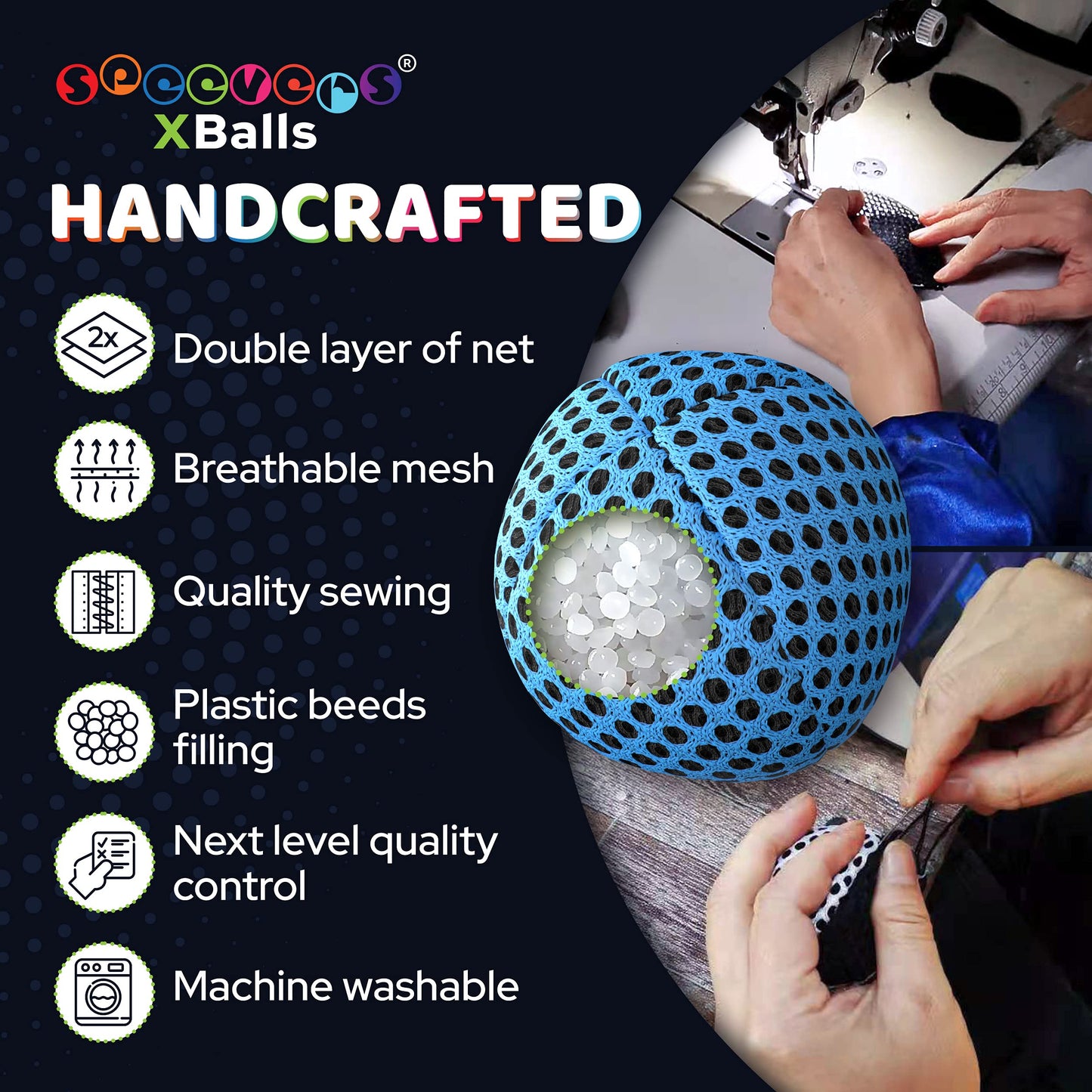 Speevers Professional Juggling Balls Set – Soft, Durable, Non-Slip (Blue, 4.2 oz) – 3 Pack + Carry Bag