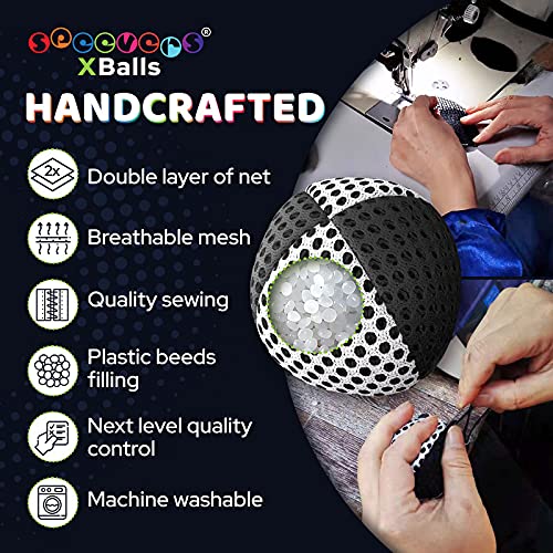 Speevers Xballs Juggling Balls Set of 3 for Beginners and Pros – 14 Colors, 2-Layer Net, Carry Case