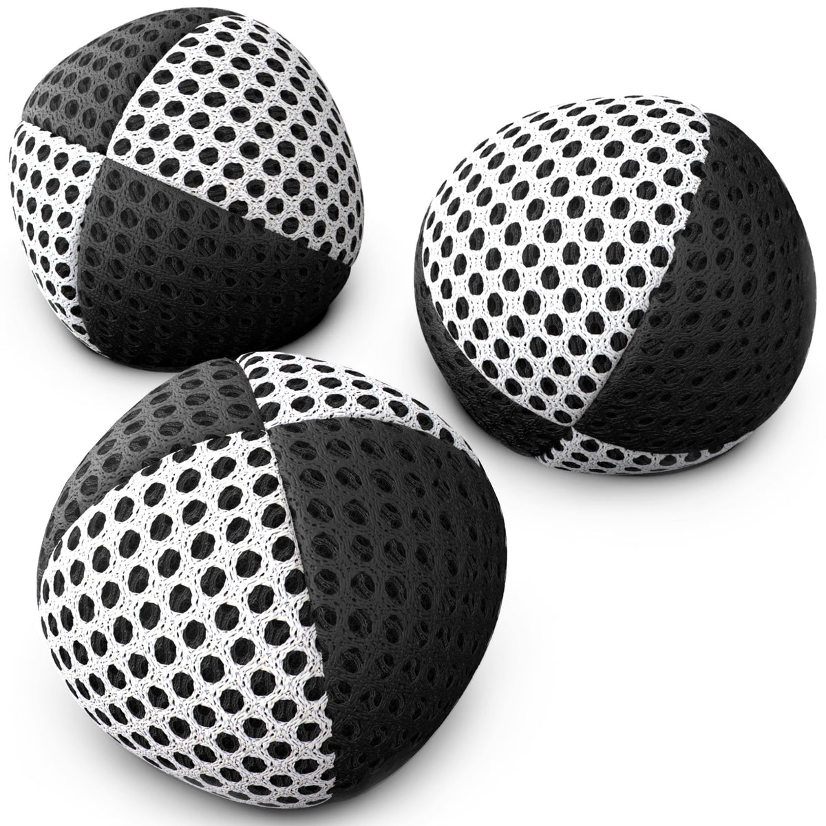 Speevers Xballs Juggling Balls Set of 3 for Beginners and Pros – 14 Colors, 2-Layer Net, Carry Case