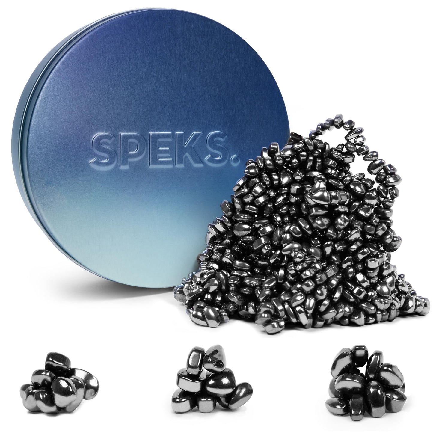 Speks Original Crags Ferrite Putty – 1000+ Magnetic Stones in Tin | Stress Relief Fidget Toy