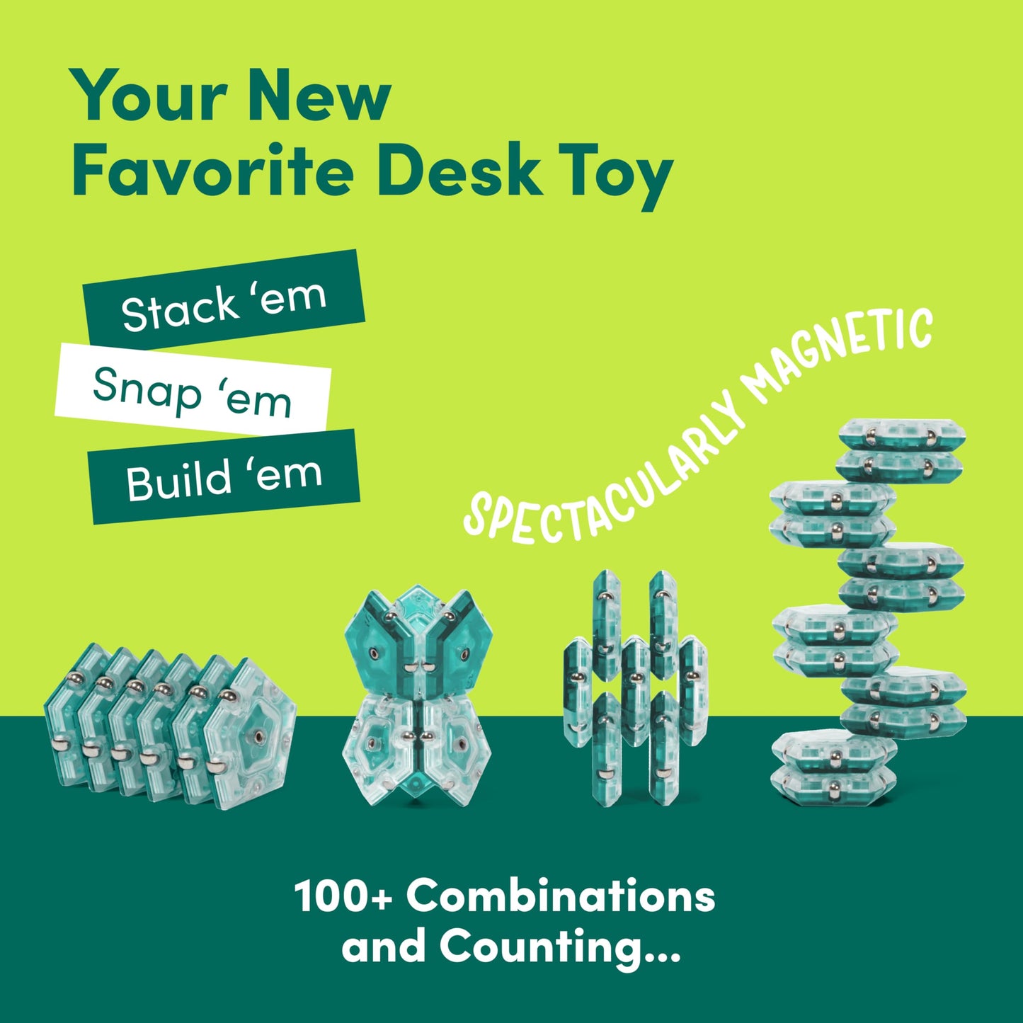 Speks Geode Magnetic Fidget Toy – Aqua Sphere for Adults & Teens 14+