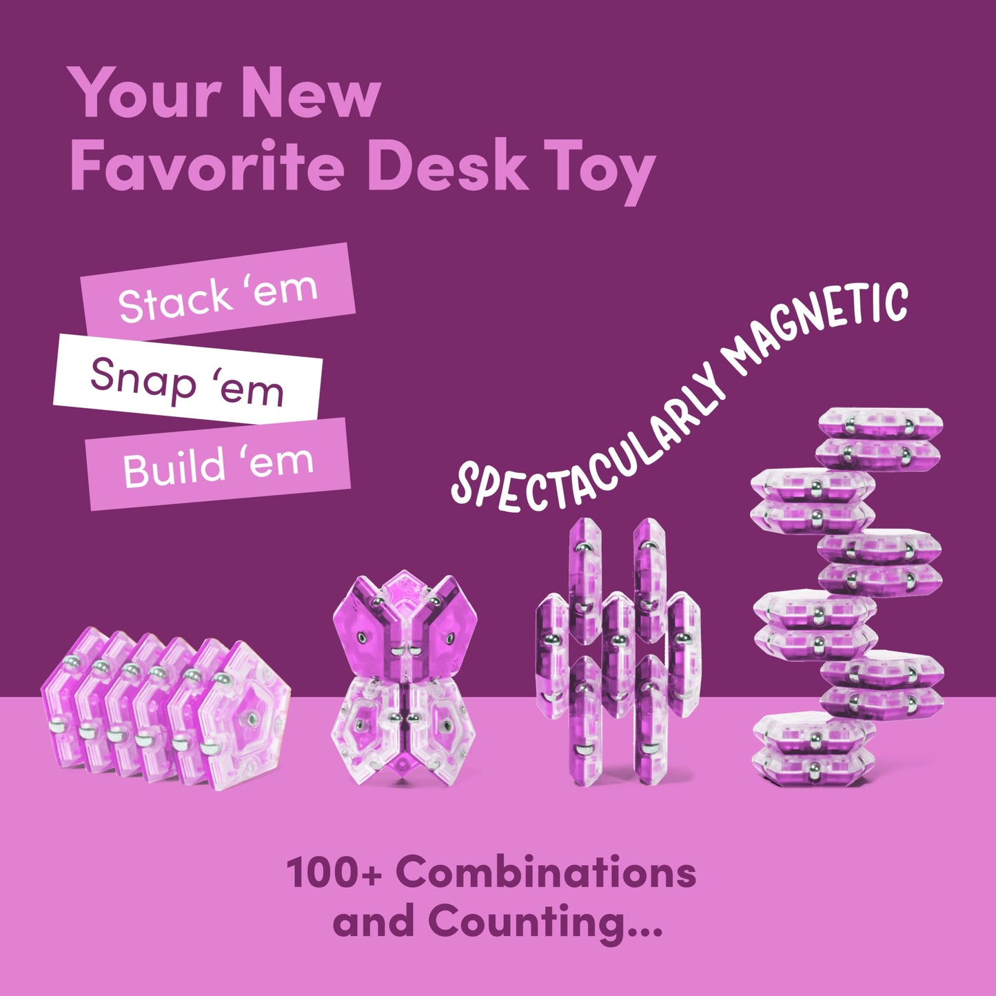 Speks Geode Magnetic Fidget Toy | Sensory Desk Toy for Adults & Teens 14+