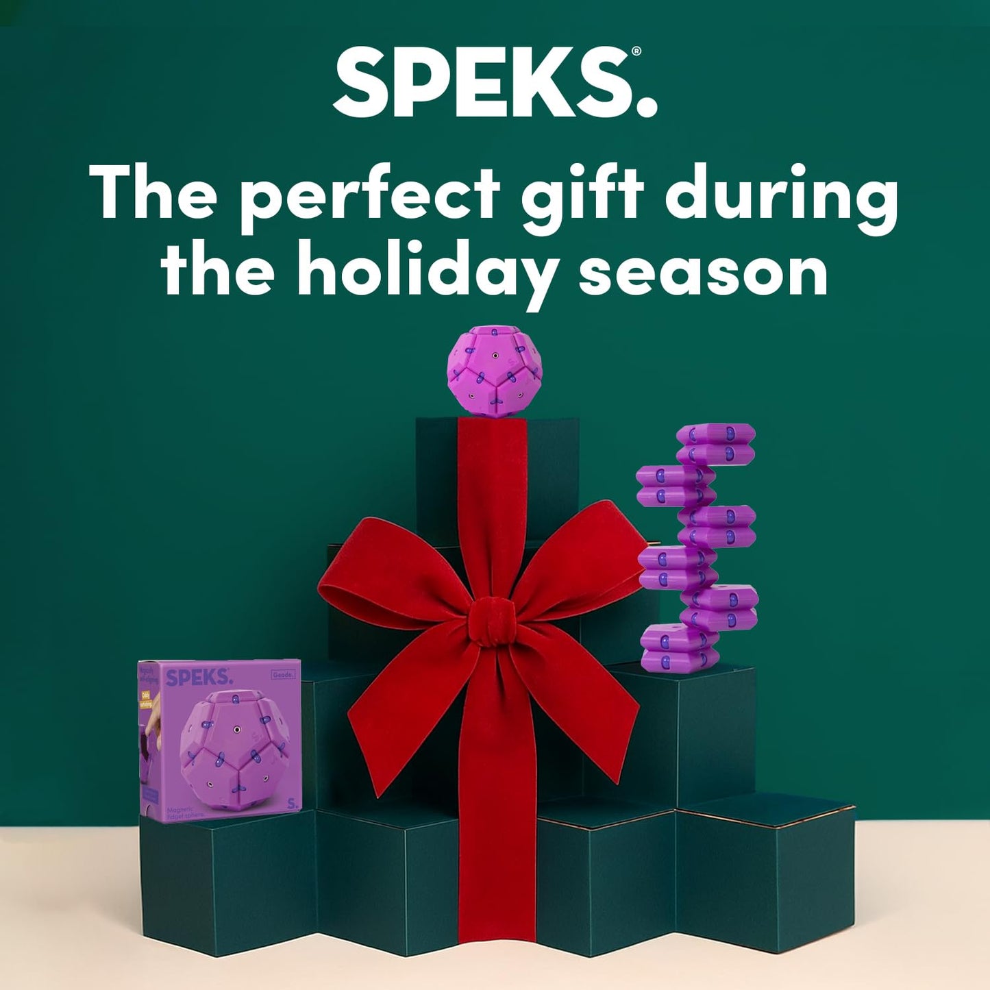 Speks Geode Magnetic Fidget Toy | Sensory Desk Toy for Adults & Teens 14+ | Sphere, Razzle