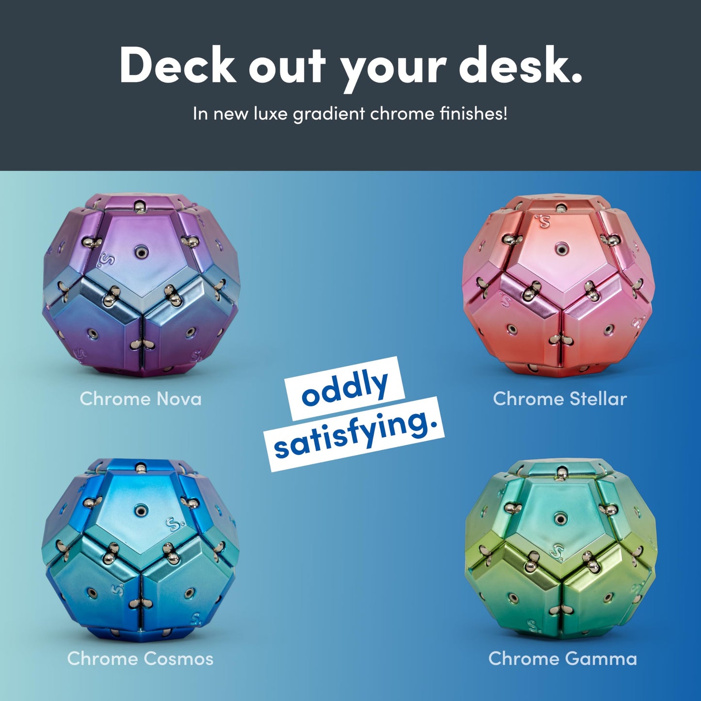 Speks Geode Magnetic Fidget Toy | Sensory Desk Toy for Adults & Teens 14+ | Blue Sphere