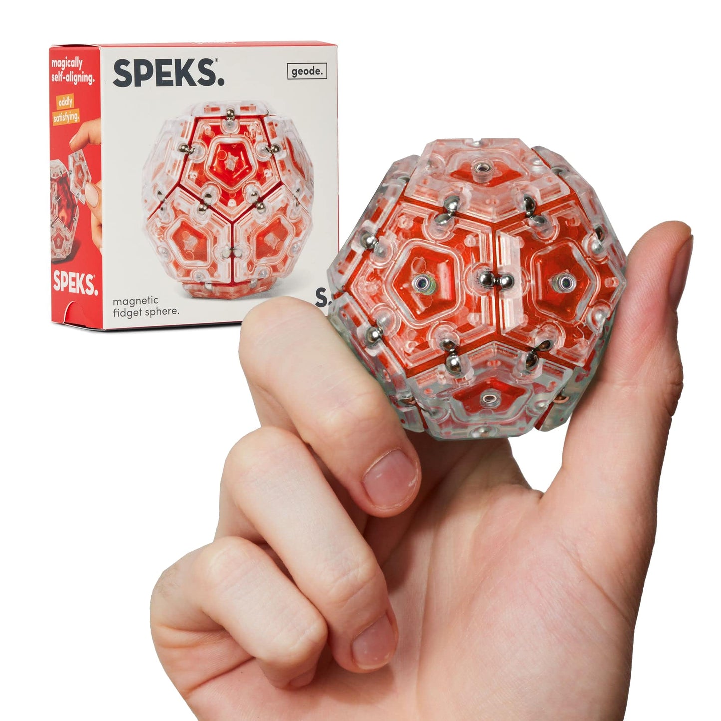 Speks Geode Magnetic Fidget Toy – Sensory Desk Accessory for Adults & Teens 14+ | Stress Relief Gift