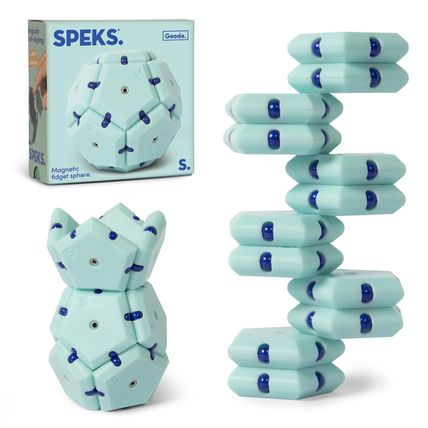 Speks Geode Magnetic Fidget Toy | Sphere, Mile High – Focus & Sensory Desk Play