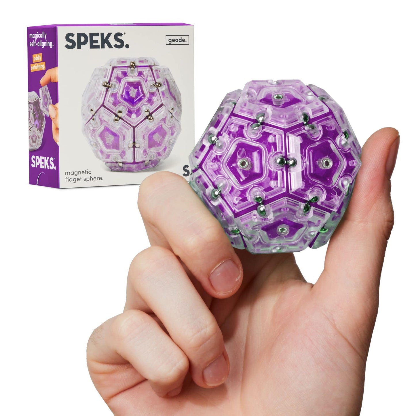 Speks Geode Magnetic Fidget Toy | Sensory Desk Toy for Adults & Teens 14+