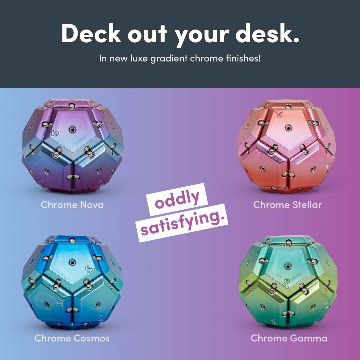 Speks Geode Magnetic Fidget Toy | Sensory Desk Toy for Adults & Teens 14+ | Purple