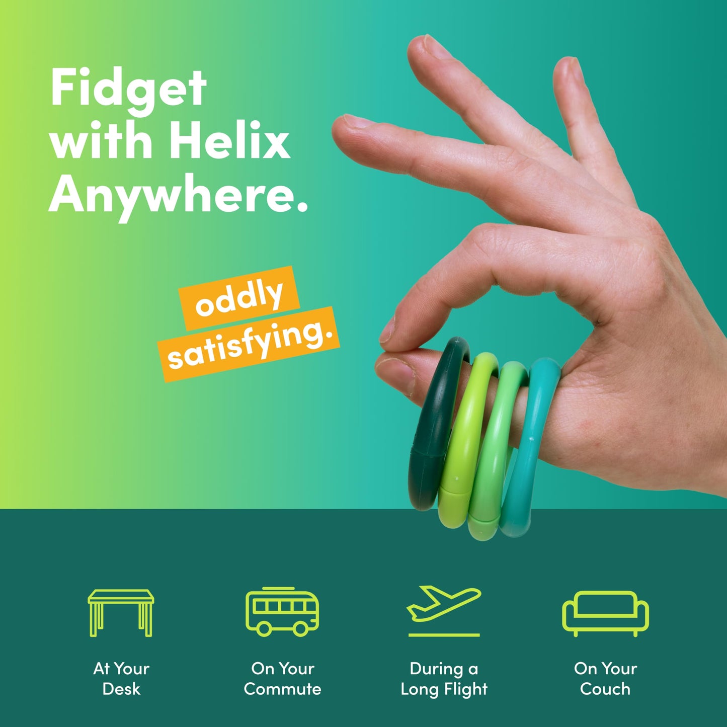 Speks Helix Magnetic Fidget Toy | Stress Relief & Focus Desk Toy for Adults & Teens 14+