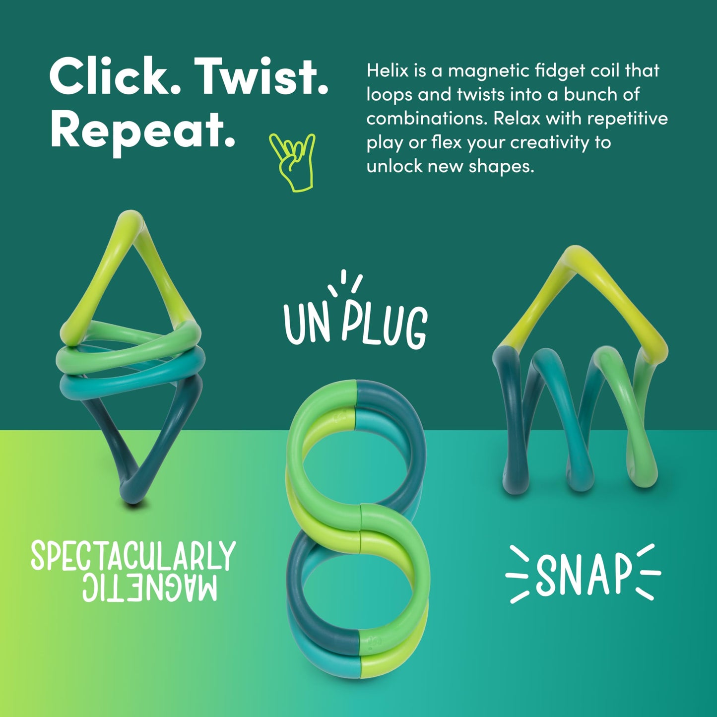 Speks Helix Magnetic Fidget Toy | Stress Relief & Focus Desk Toy for Adults & Teens 14+