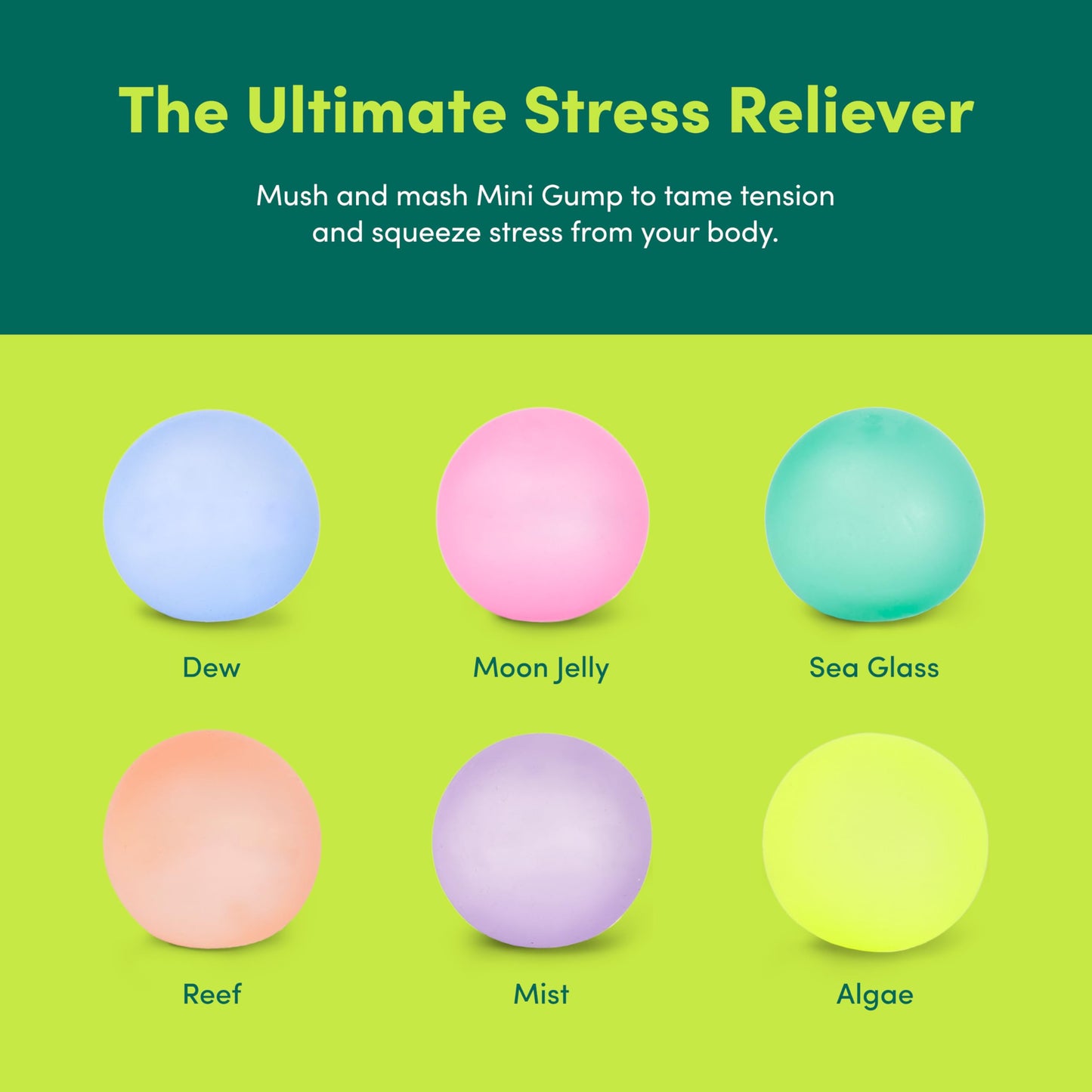 Speks Mini Gump Stress Balls | Ultra-Soft Fidget Toy for Adults & Teens | Prism