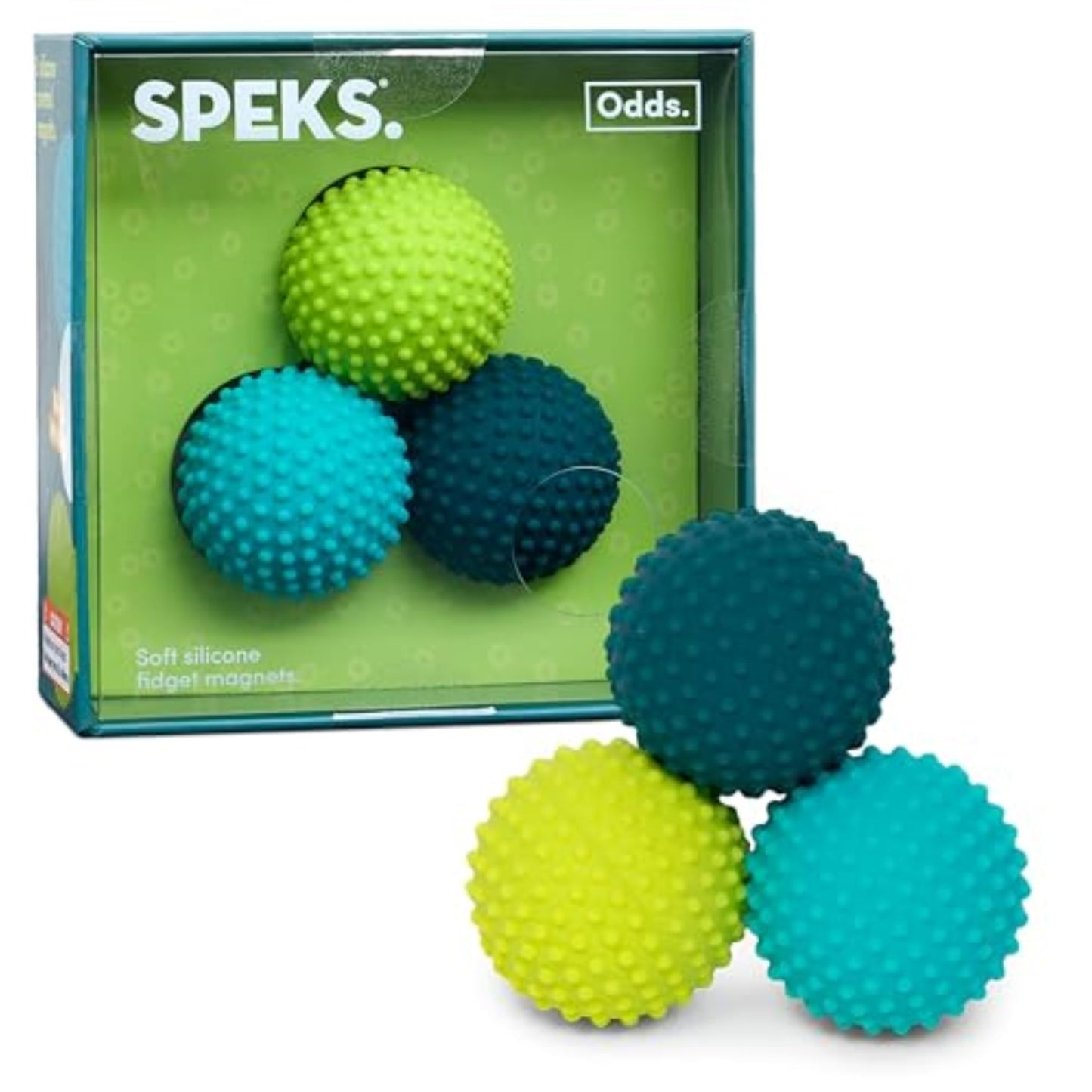 Speks Odds Soft Silicone Fidget Magnets – Silent Stress Relief (Green)
