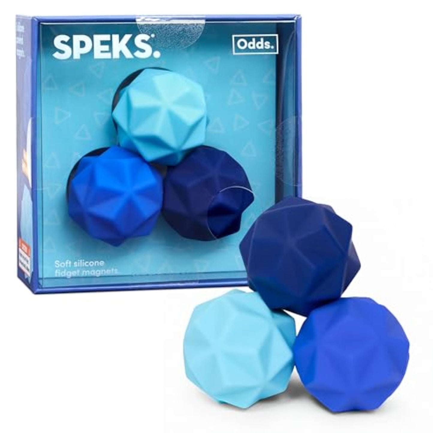 Speks Odds Soft Silicone Fidget Magnets – Silent Desk Toy for Adults & Teens, Blue