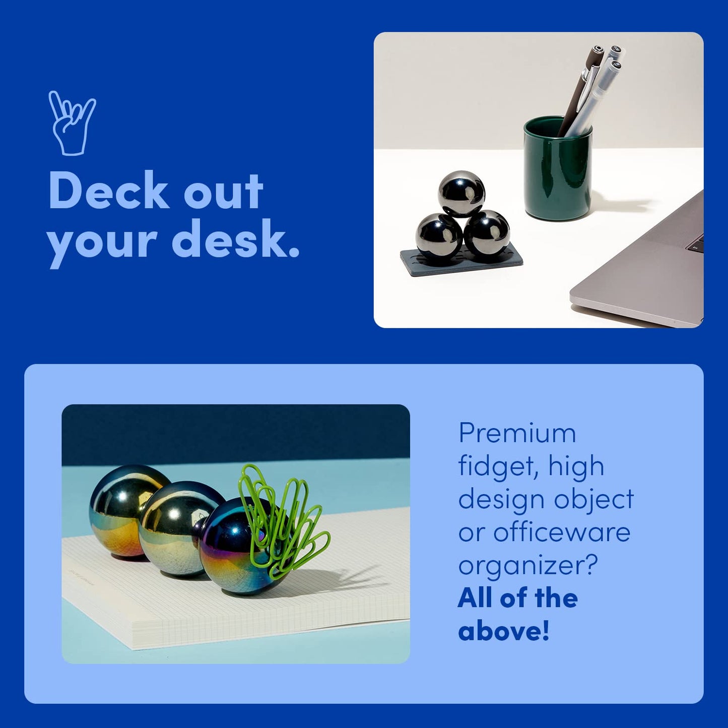 Speks Supers Magnetic Balls Fidget Toy – Oil Slick 3 Pack | Desk Toy & Gift