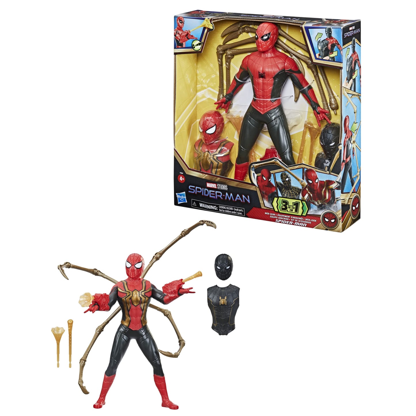 Spider-Man No Way Home Deluxe 13-Inch Action Figure – Sound FX, Suit Upgrades & Web Blaster