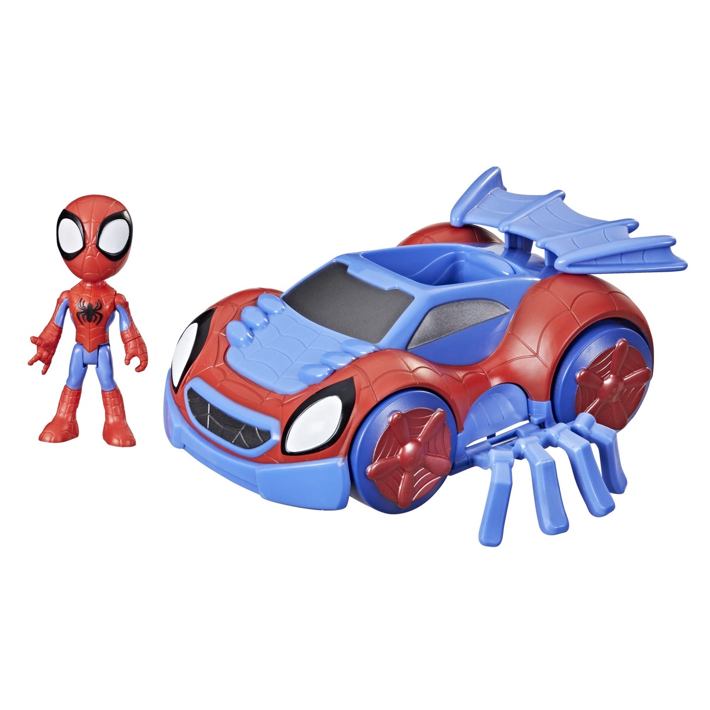 Spidey and His Amazing Friends Change 'N Go Web-Crawler + Spidey Figure – 2-in-1 Vehicle (4-Inch, Ages 3+)