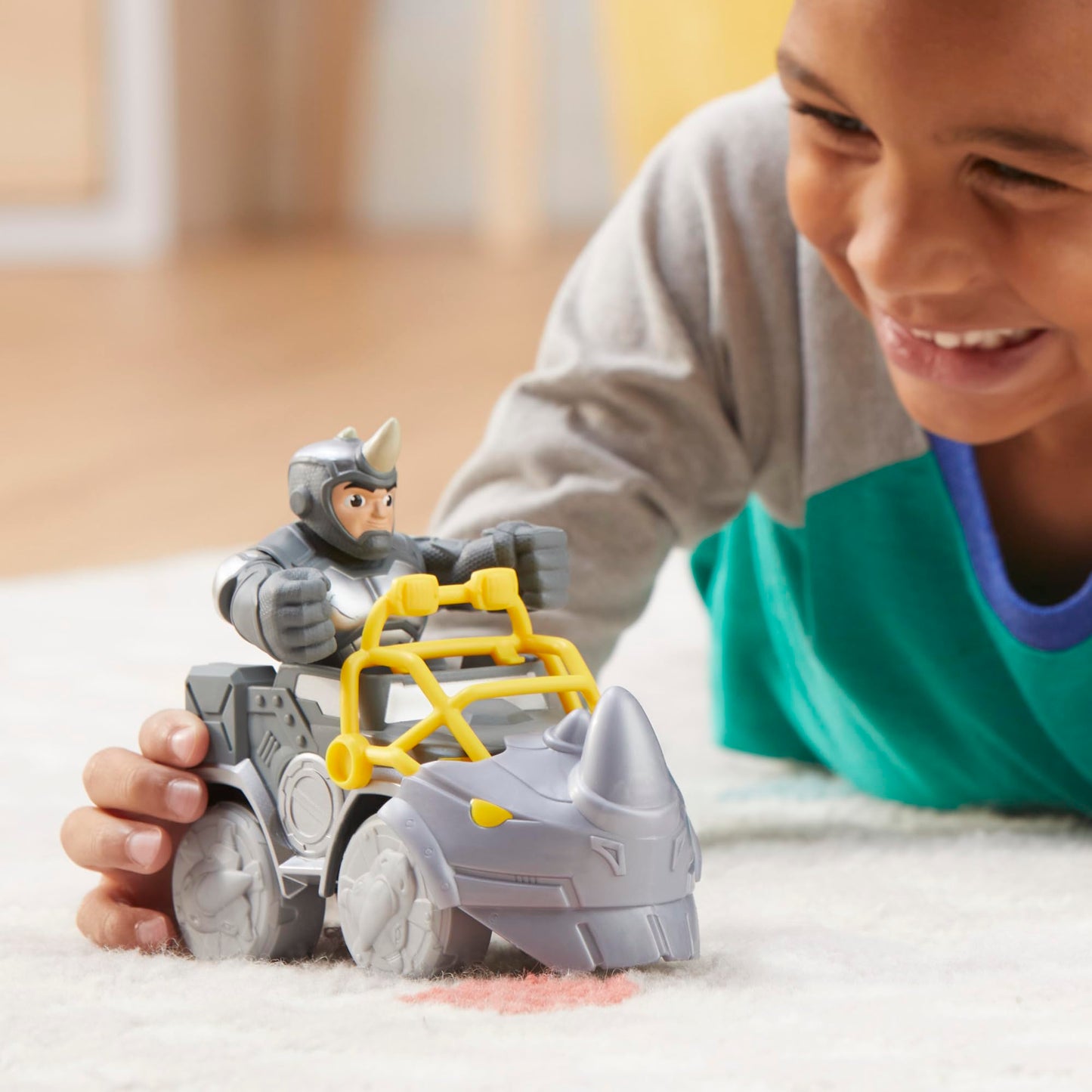 Spidey and His Amazing Friends Rhino Wrecker Toy Set – 4-Inch Figure & Vehicle for Kids 3+