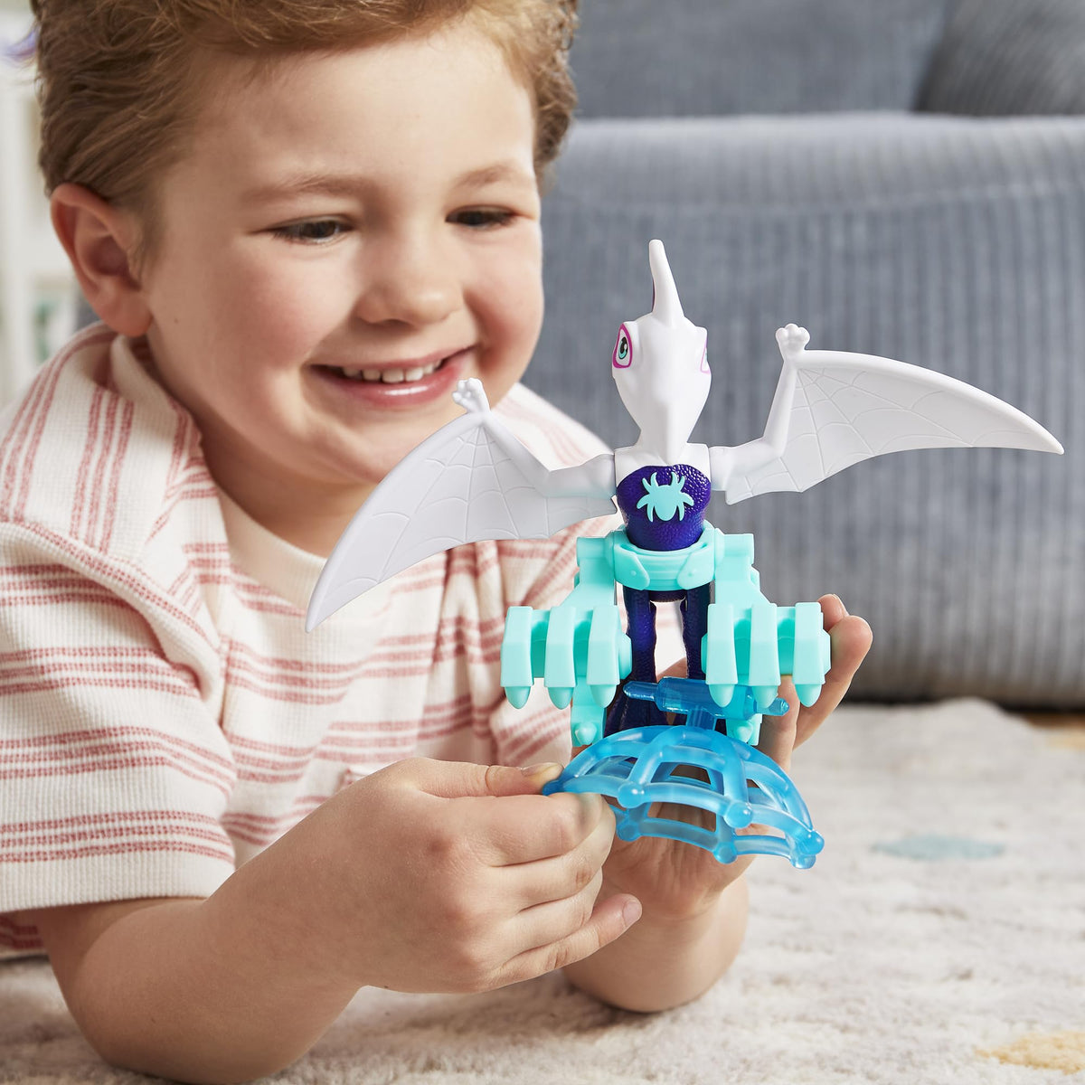 Spidey and His Amazing Friends Ghostasaurus & Spidey 4-Inch-Scale Action Figure Set – Dino-Webs Play for Ages 3+
